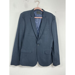 Mens Asos Lined Sports Coat 42 Navy 1 Button Close